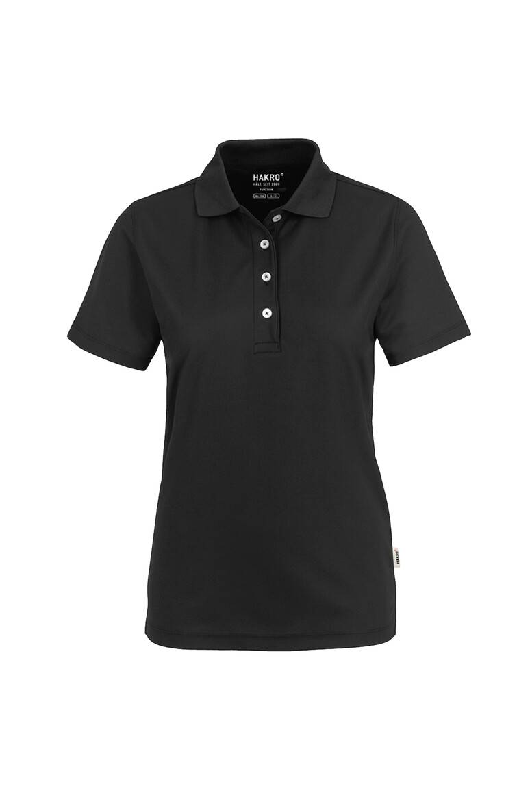 HAKRO Damen Poloshirt COOLMAX® schwarz, XL-1
