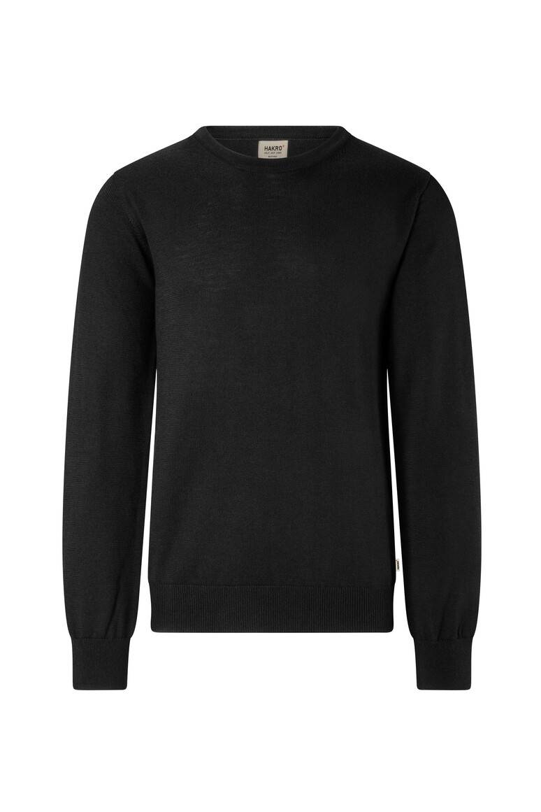 HAKRO Pullover Merino-Wolle schwarz, L-1