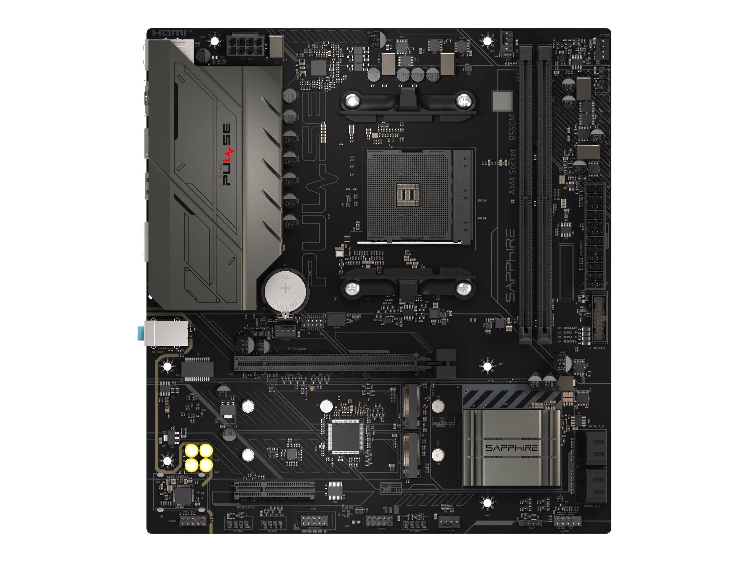SAPPHIRE - Pulse B550M AMD AM4 DDR4 - Sockel Ryzen - Mainboard - AMD Sockel AM4 (Ryzen)-0