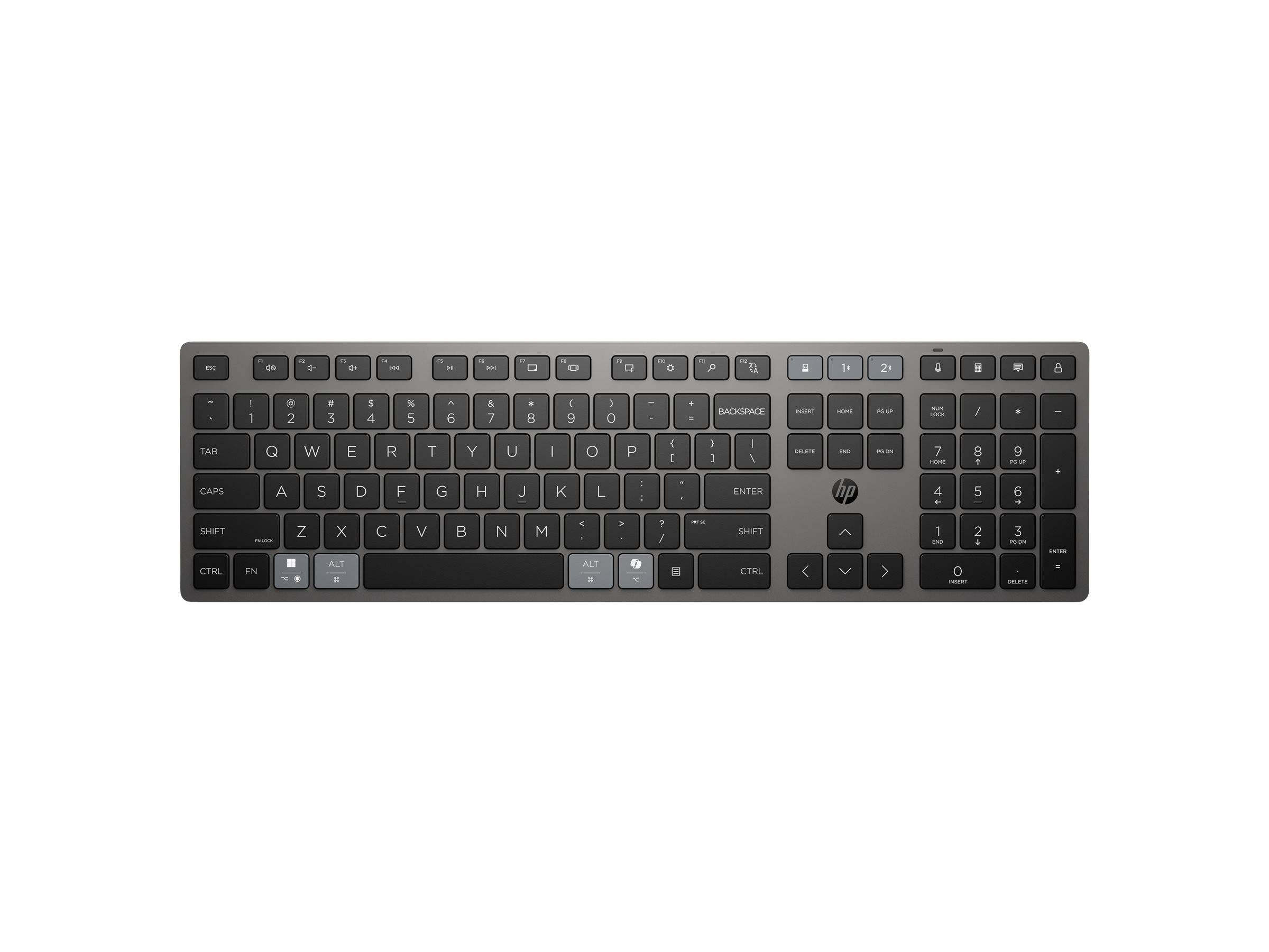 HP 720 Dual-Mode Rechargeable Wireless Keyboard-GR P Tastatur-1