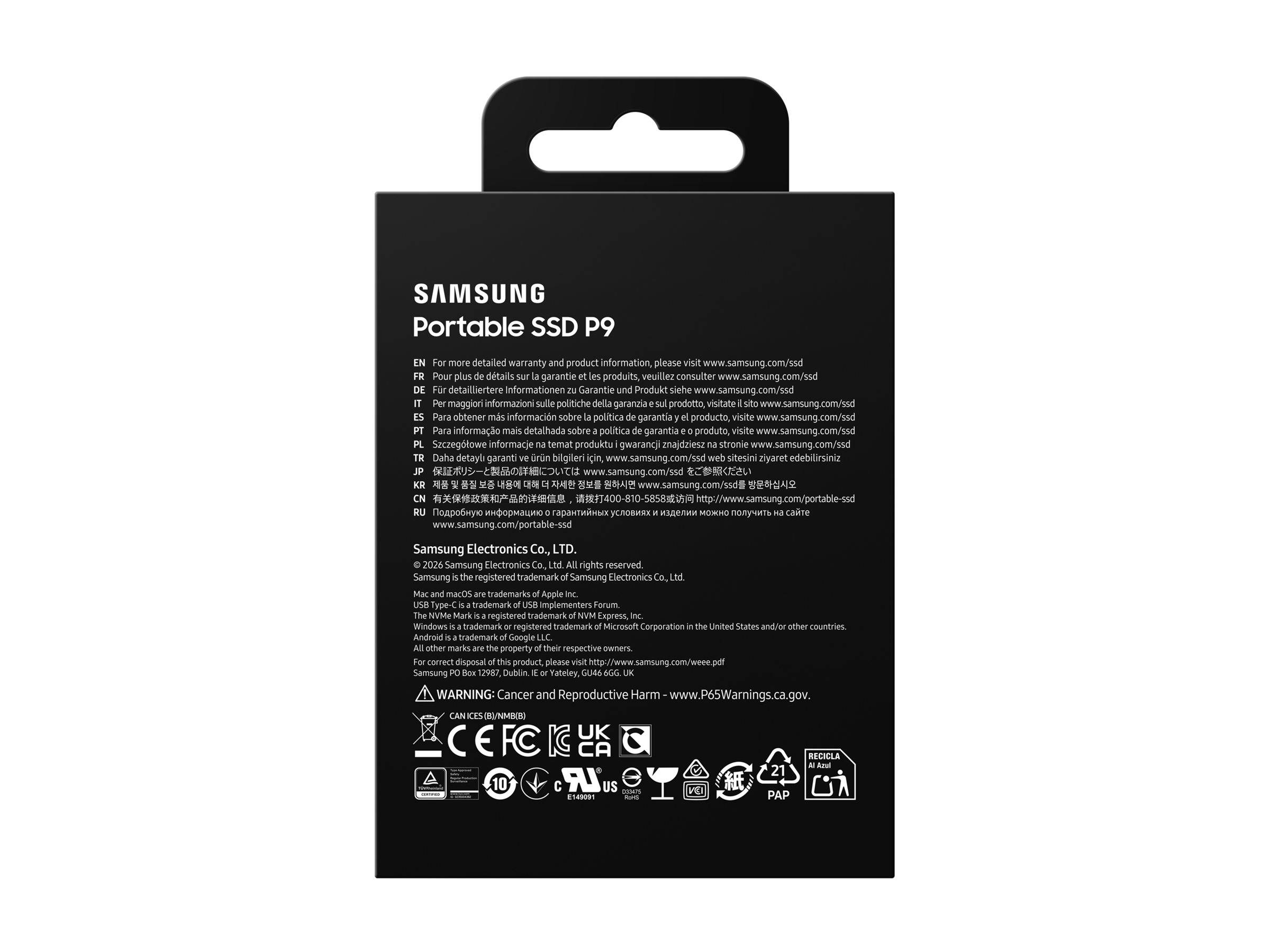 Samsung P9 Portable SSD External USB 4Gen 3x2 40Gbps - 3,91 GB-1