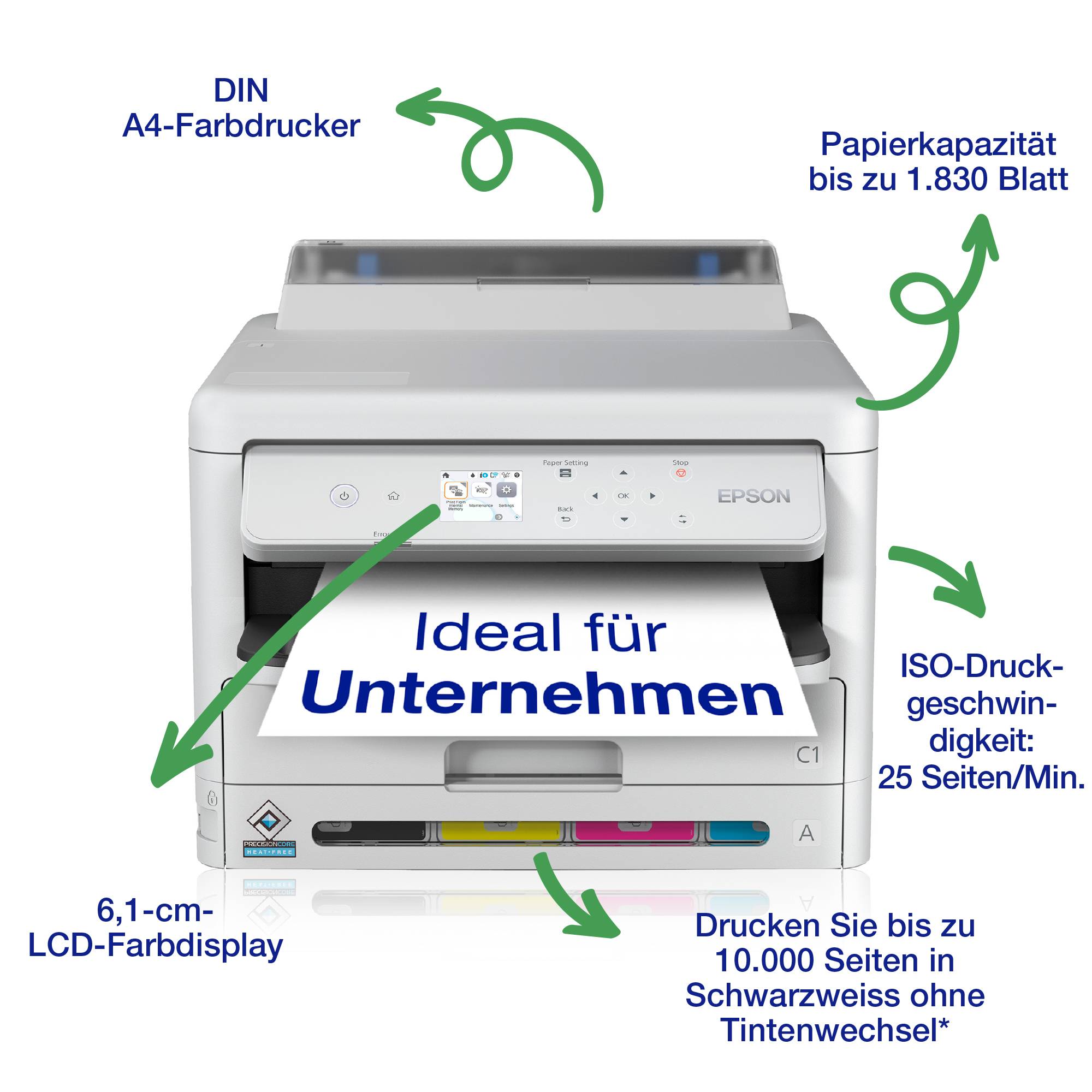 Epson WorkForce Pro WF-C5390DW BAM Ink-Bundle 4 Farben WiFi PCL PS3 - Drucker - Tintenstrahldruck-2