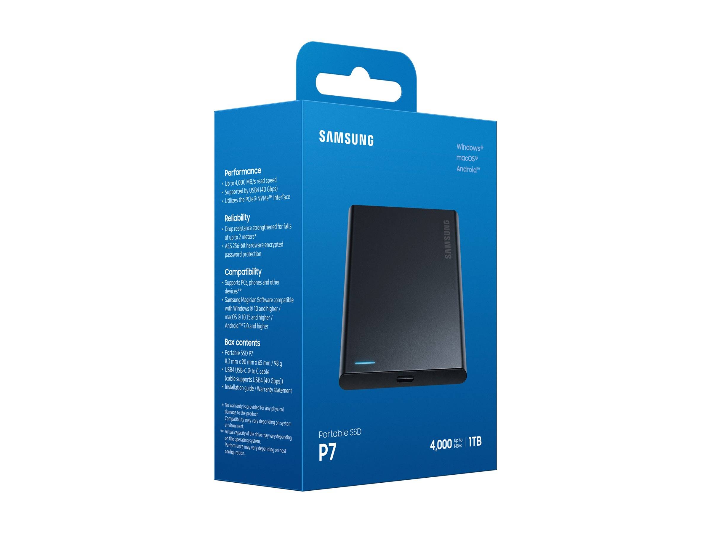 Samsung SSD Portable P7 USB4 Gen.3x2 black retail-3