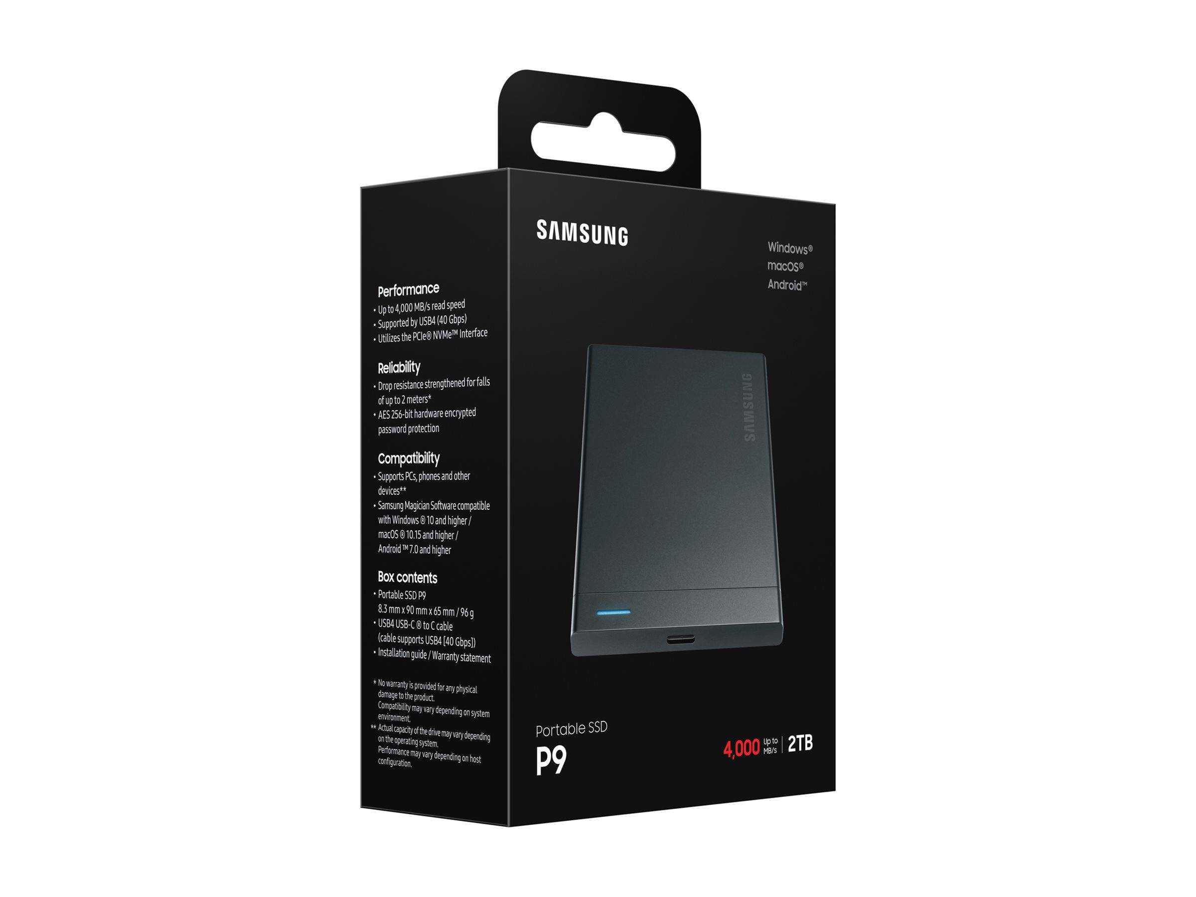 Samsung P9 Portable SSD External USB 4Gen 3x2 40Gbps - 3,91 GB-2