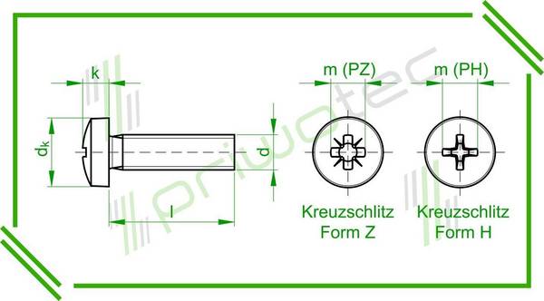 DIN7985 M4x12 Linsenkopfschraube mit Kreuzschlitz Material: A2 - blank (100 Stk.)
