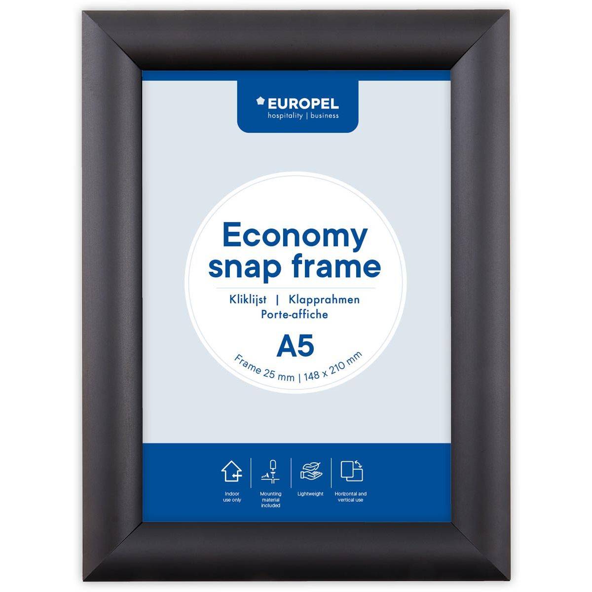 EUROPEL Plakatrahmen Economy, DIN A5, 25 mm, schwarz-0