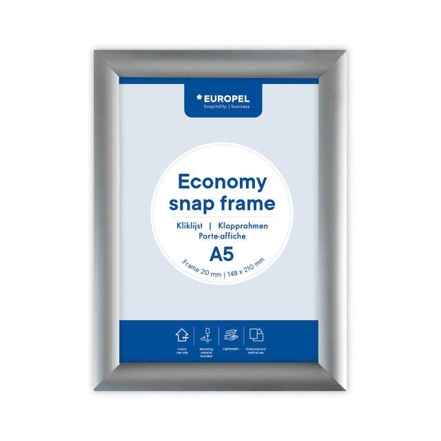 EUROPEL Plakatrahmen Economy, DIN A5, 25 mm, silber eloxiert-0