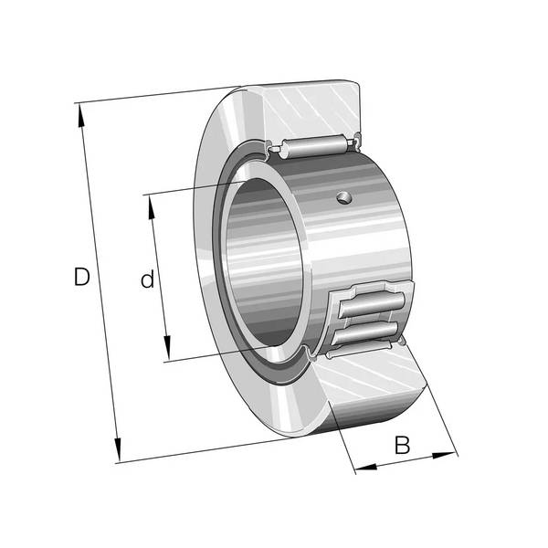 INA 283980000, Stützrolle ohne Axialführung mit Innenring und Lippendichtung