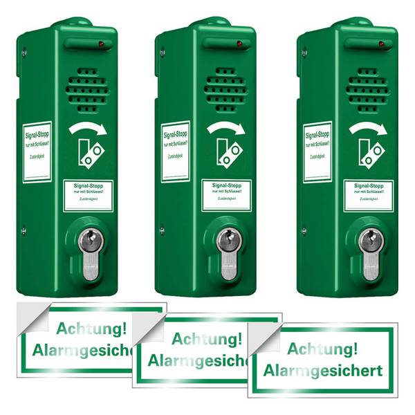 BIGPACK 3 x Türwächter ABUS Zylinderschloss verschiedenschließend, 80 dB/105 dB
