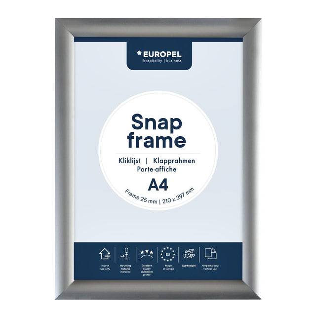 EUROPEL Plakatrahmen Premium, DIN A4, 25 mm, silber eloxiert-0