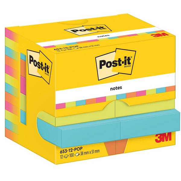 Post-it Haftnotizen notes, 38 x 51 mm, Poptimistic