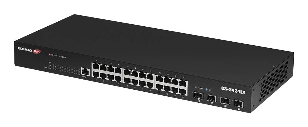 Edimax Pro GS-5424LX - Switch - Smart - 24 x 10/100/1000 + 4 x 10 Gigabit SFP+ (Uplink)-1