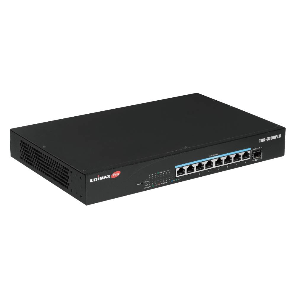 Edimax Pro TGS-3109PLX - Switch - web - Smart - 8 x 2.5GBase-T + 1 x 10 Gigabit SFP+ - an Rack montierbar, Desktop - PoE-1