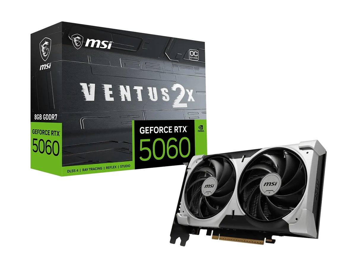 MSI RTX5060 VENTUS 2X OC V1 8 GB GDDR7 HDMI 3xDP 8.192 MB-0