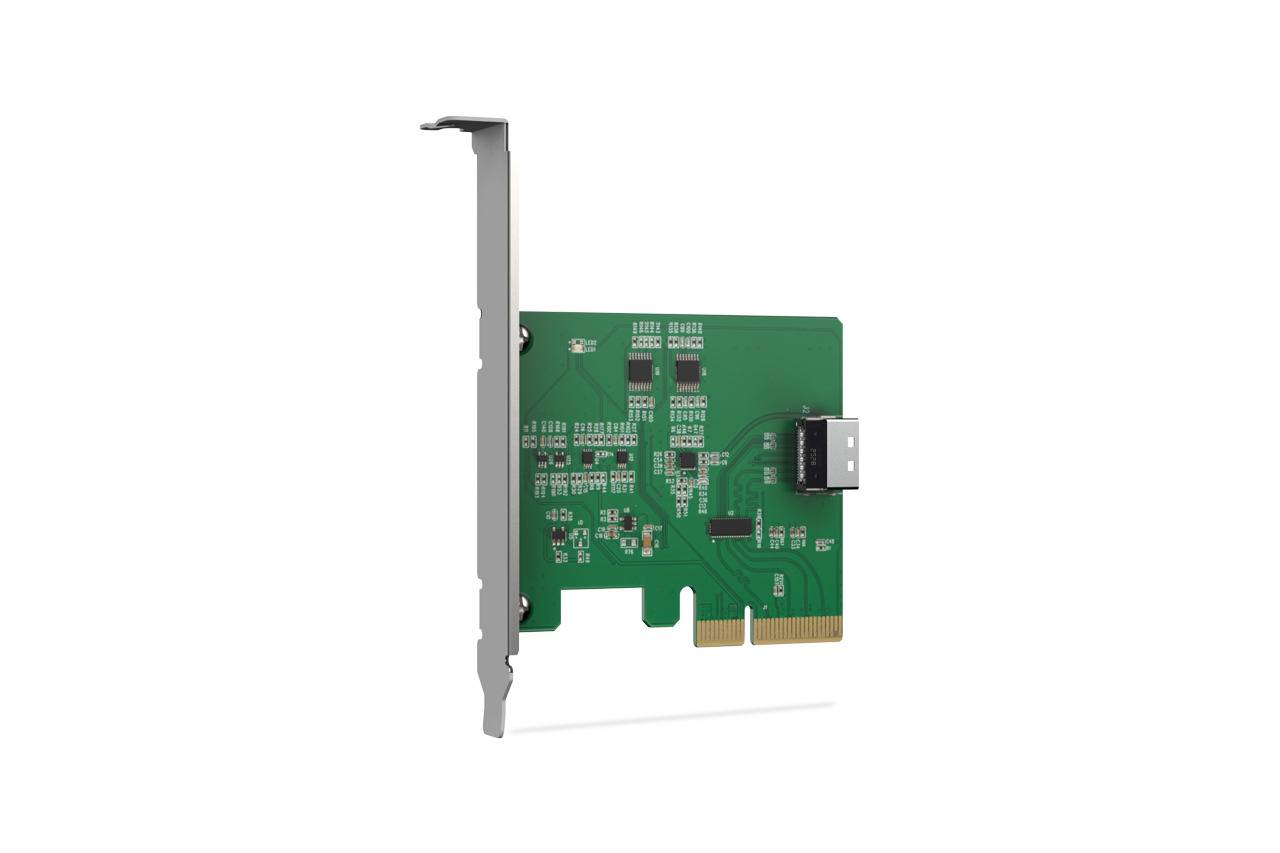 Icy Dock MCIO 4i to PCle 5.0 x4 Adapter with Redriver-3