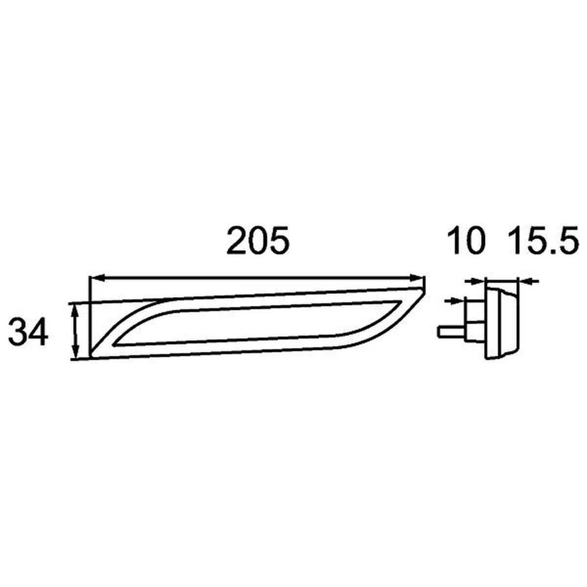 HELLA 2PS 013 306-031 Seitenmarkierungsleuchte - Shapeline Style - LED - 12/24V - geklebt - Lichtsch-3