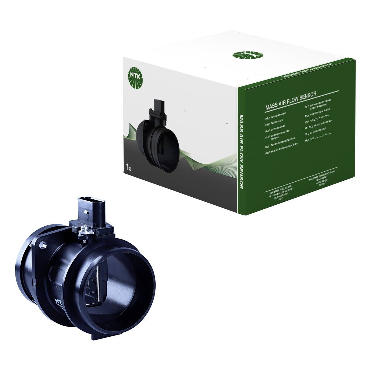 Luftmassenmesser mit Gehäuse ohne Lufttemperatursensor NTK für u.a. AUDI A4-1
