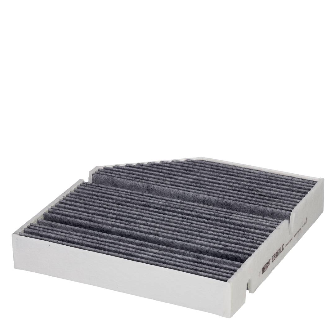 Innenraumfilter Aktivkohle 260-245mm 40mm HENGST FILTER für u.a. MERCEDES-BENZ-0