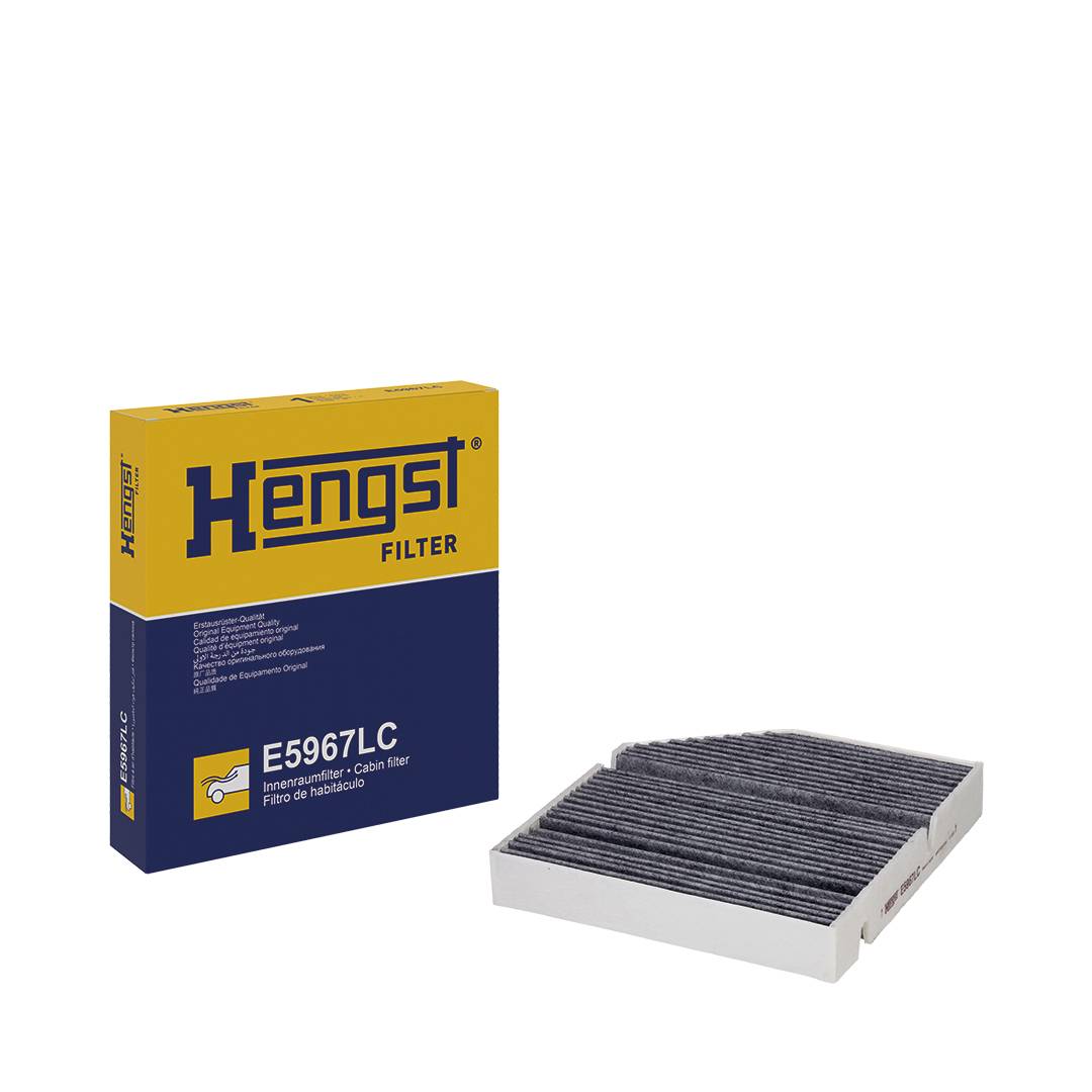 Innenraumfilter Aktivkohle 260-245mm 40mm HENGST FILTER für u.a. MERCEDES-BENZ-1