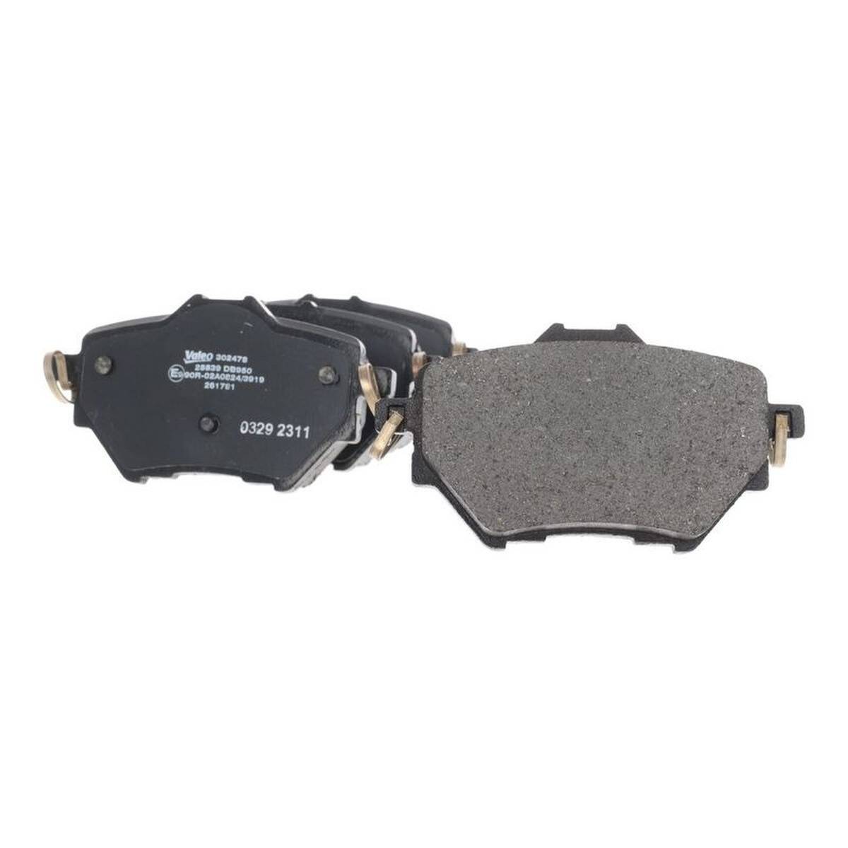 Bremsbelagsatz Scheiben hinten 17,2 mm VALEO für u.a. PEUGEOT 308-2