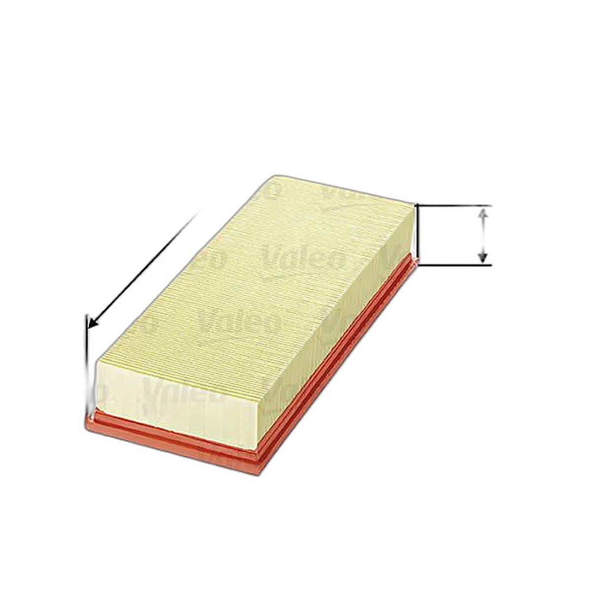 Luftfilter-Einsatz 334 mm - 134 mm VALEO für u.a. AUDI COUPE-1
