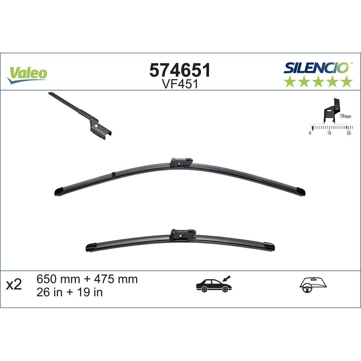 Wischblatt vorne Flachbalkenwischblatt mit Spoiler VALEO für u.a. FORD MONDEO-2