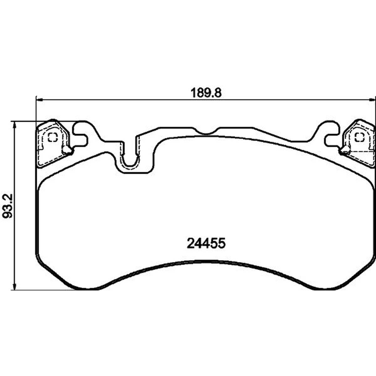 Bremsbelagsatz Scheiben mit Verschleißwarnanzeige 16,9 mm HELLA für u.a. AUDI A6-2