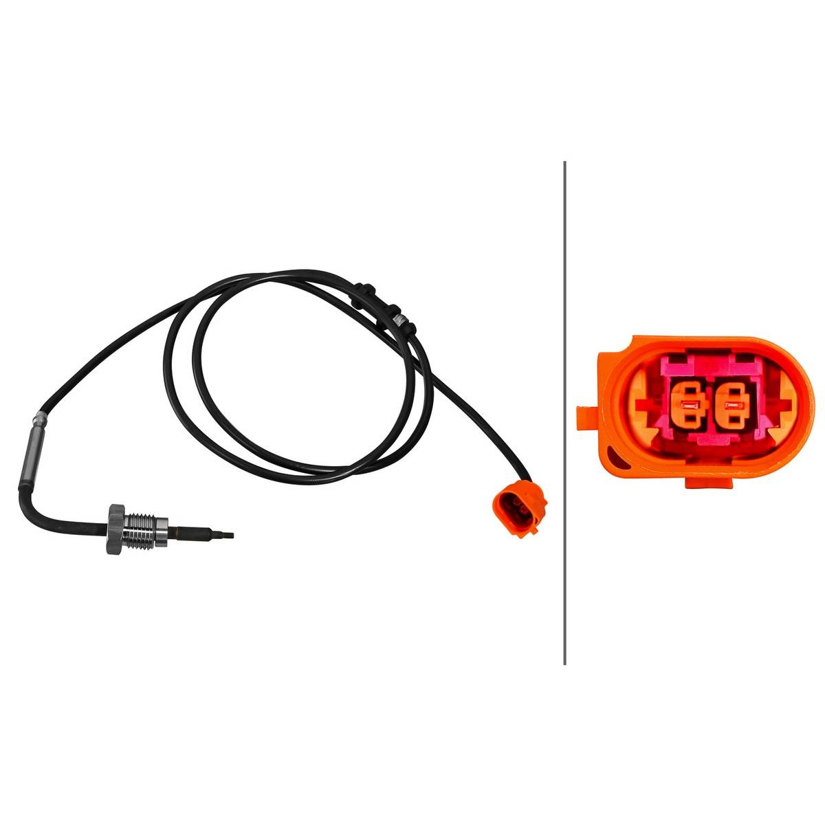 Sensor Abgastemperatur 2-polig 1.060 mm Kabel HELLA für u.a. VW BEETLE-3