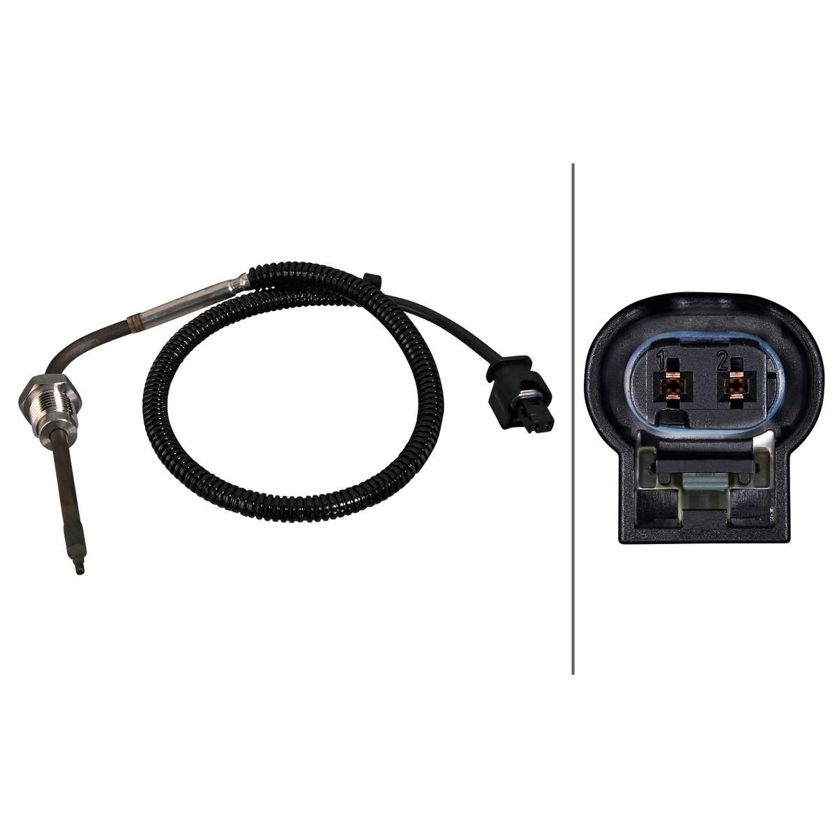 Sensor Abgastemperatur 2-polig 390 mm Kabel HELLA für u.a. SMART FORTWO-3