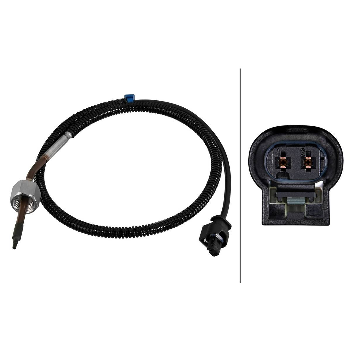 Sensor Abgastemperatur 2-polig 620 mm Kabel HELLA für u.a. MB C-KLASSE-3