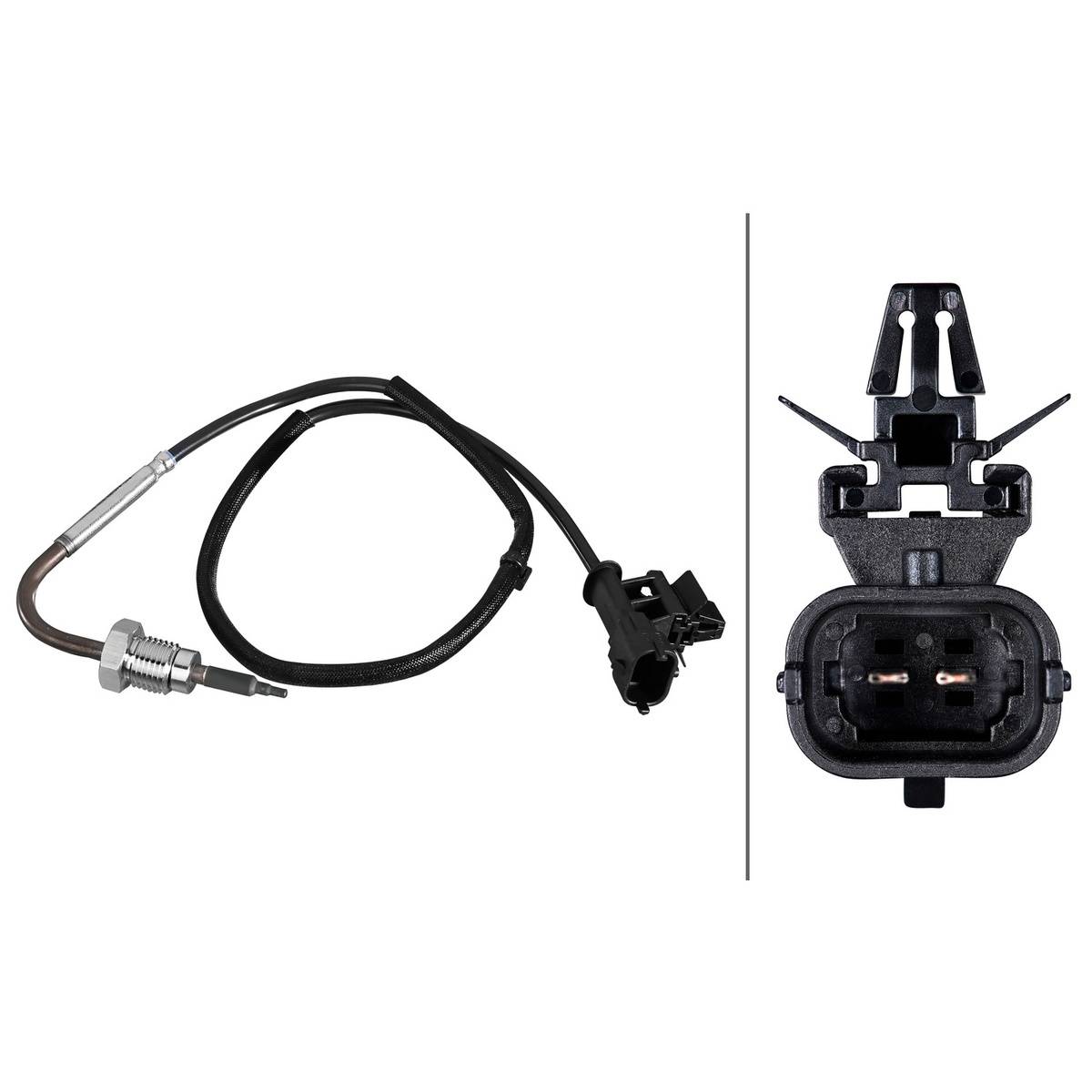 Sensor Abgastemperatur 2-polig 480 mm Kabel HELLA für u.a. OPEL ZAFIRA-4