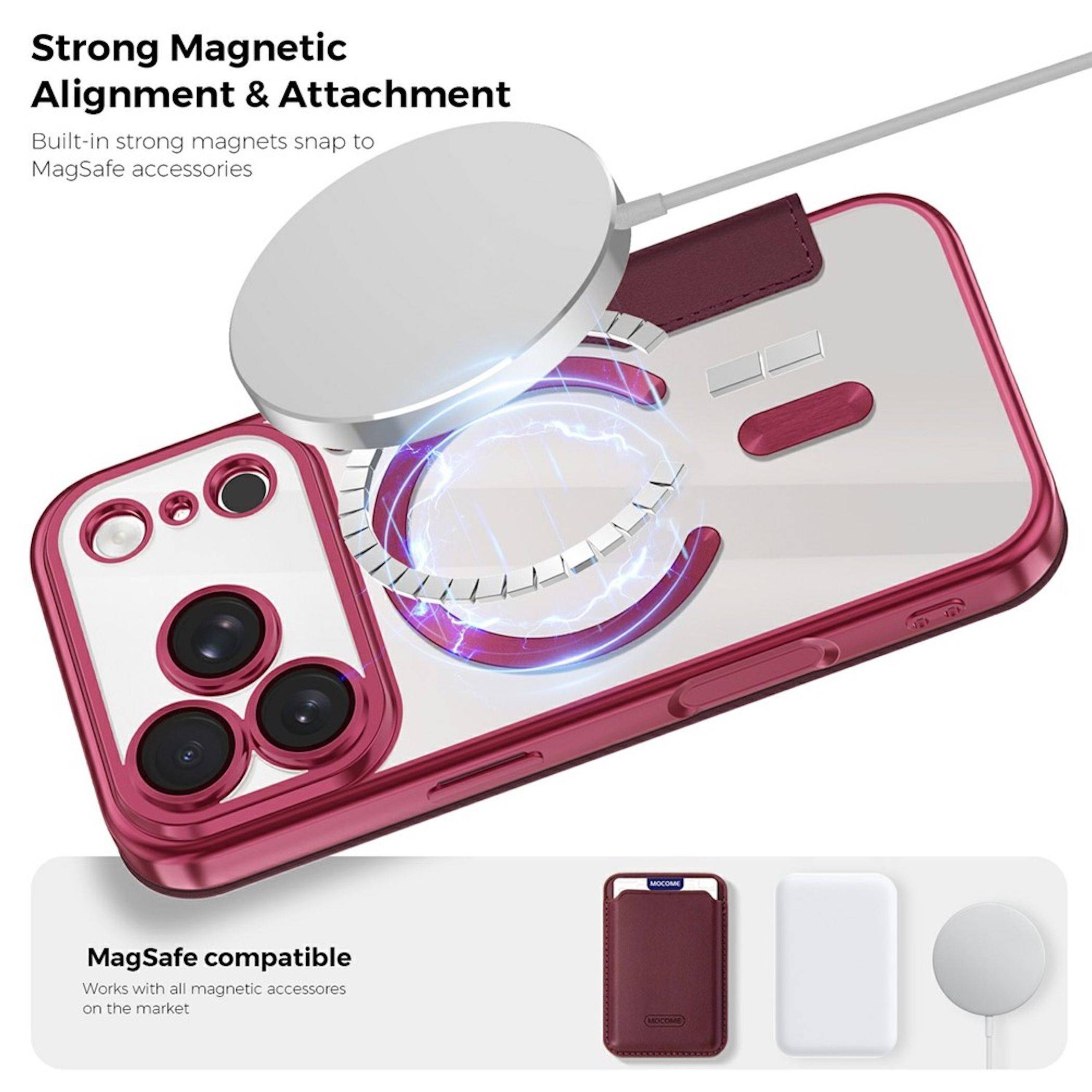 MagSafe Handyhülle für Apple iPhone 18 Pro RFID Kameraschutz Rhombus Design-3