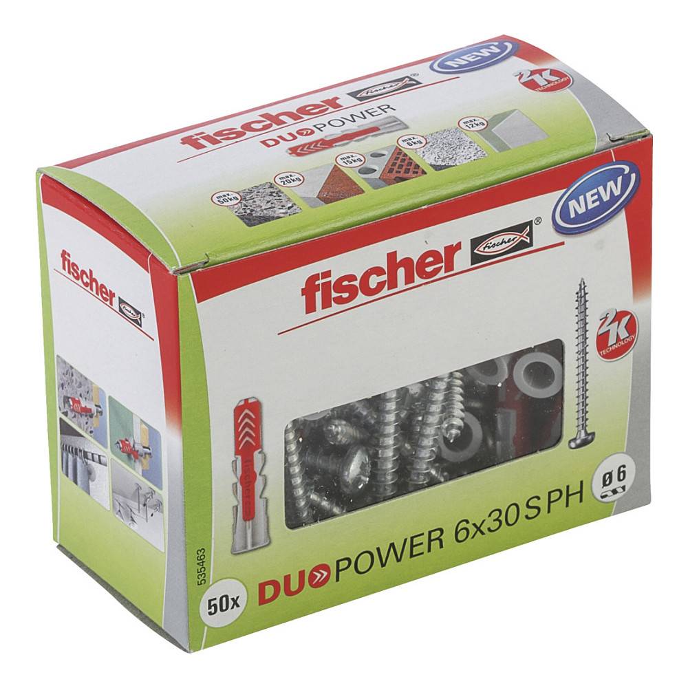 Fischer 50x DUOPOWER 6 x 30 mm S PH LD - 535463-0