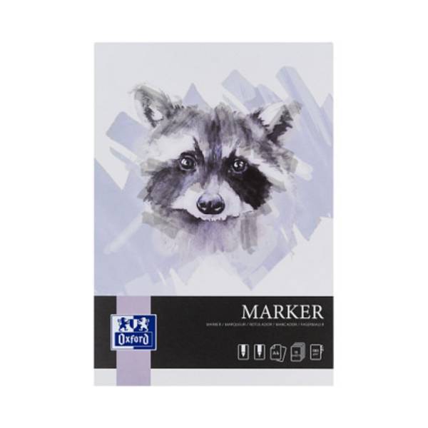 Oxford 400166104, Monochromatisch, Weiß, A4, 15 Blätter, 180 g/m², Softcover