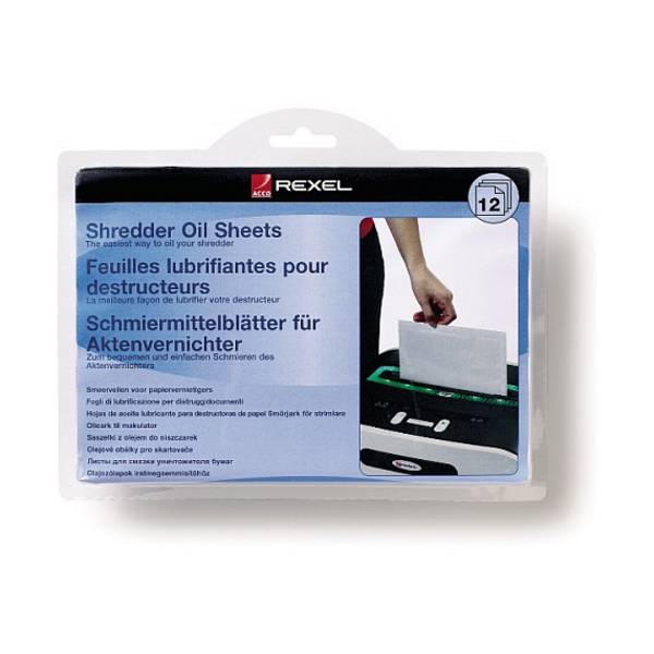 Rexel - Schredder-Ölblätter (Packung mit 12)
