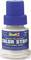 Kleine Flasche 'Revell Color Stop' mit blauem Deckel; Abdecklack zum Modellbau, 30 ml.