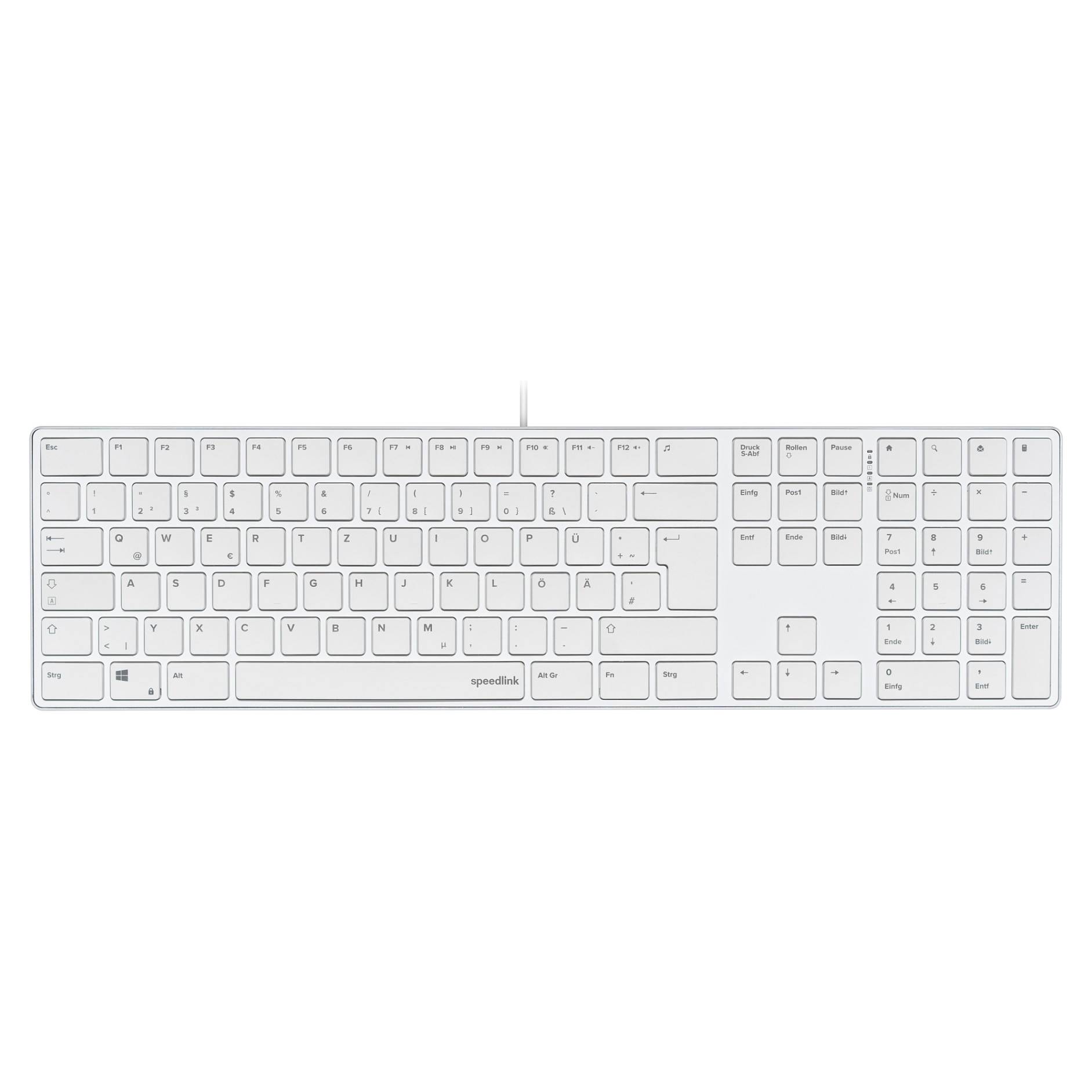 SPEEDLINK Tastatur RIVA Slim Metal Scissor weiss retail - Tastatur - QWERTZ-0