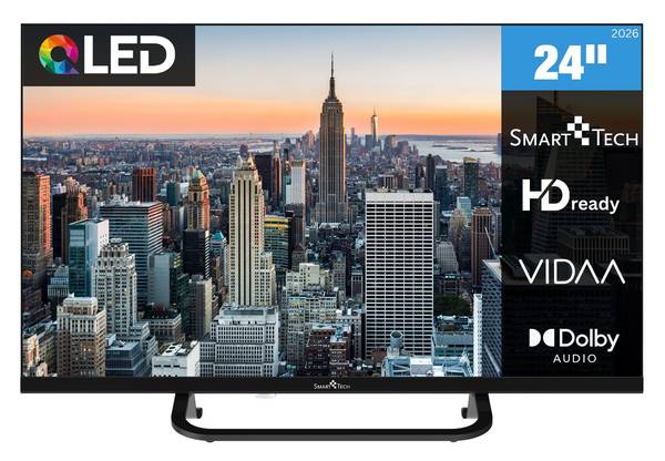 Smart Tech 24QV02VC QLED Fernseher 40 Zoll Smart TV VIDAA HD ready, 12 Volt und Triple-Tuner (2026)