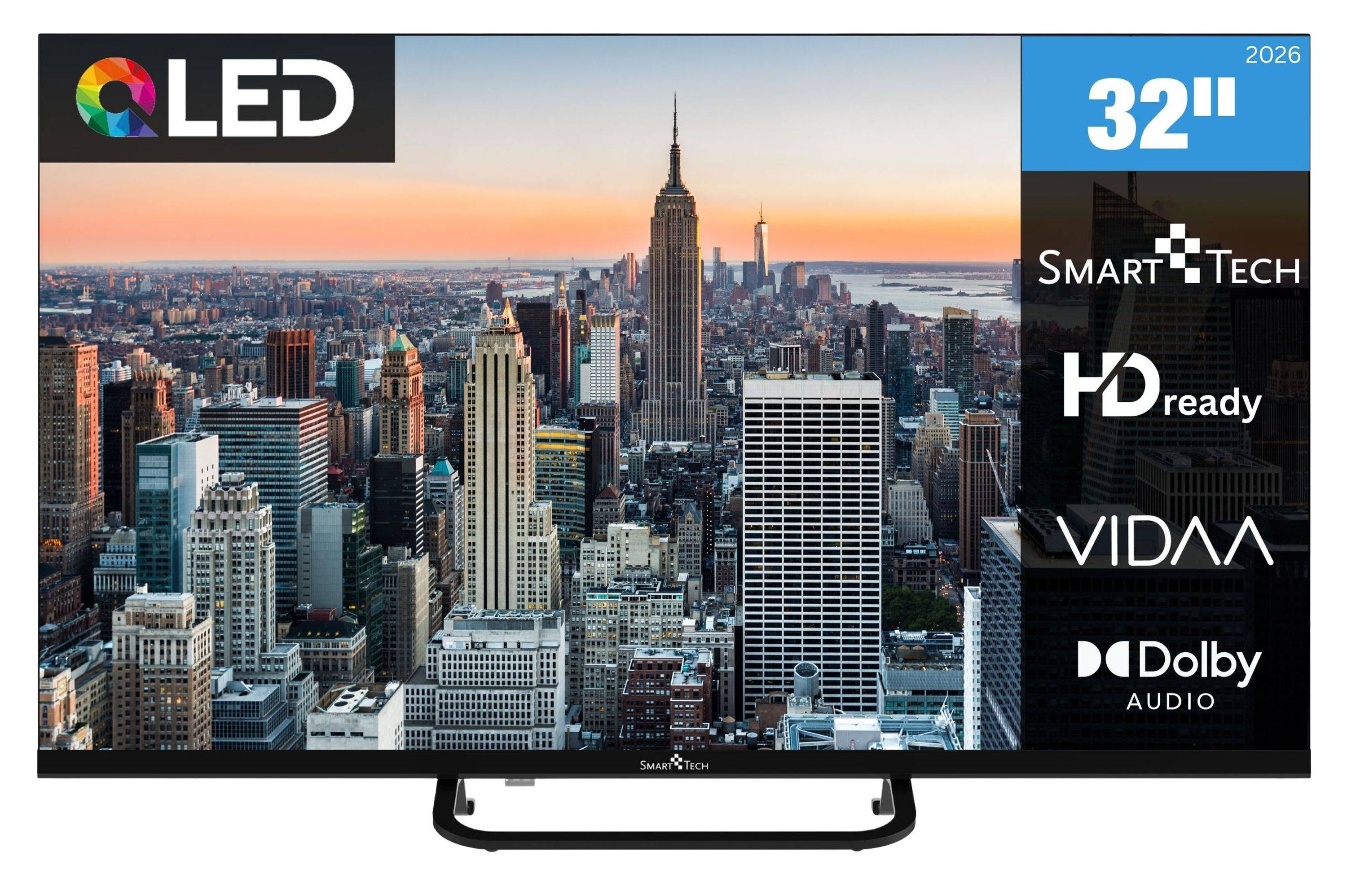 Smart Tech 32QV02V QLED Fernseher 40 Zoll Smart TV VIDAA HD ready Auflösung und Triple-Tuner (2026)-0
