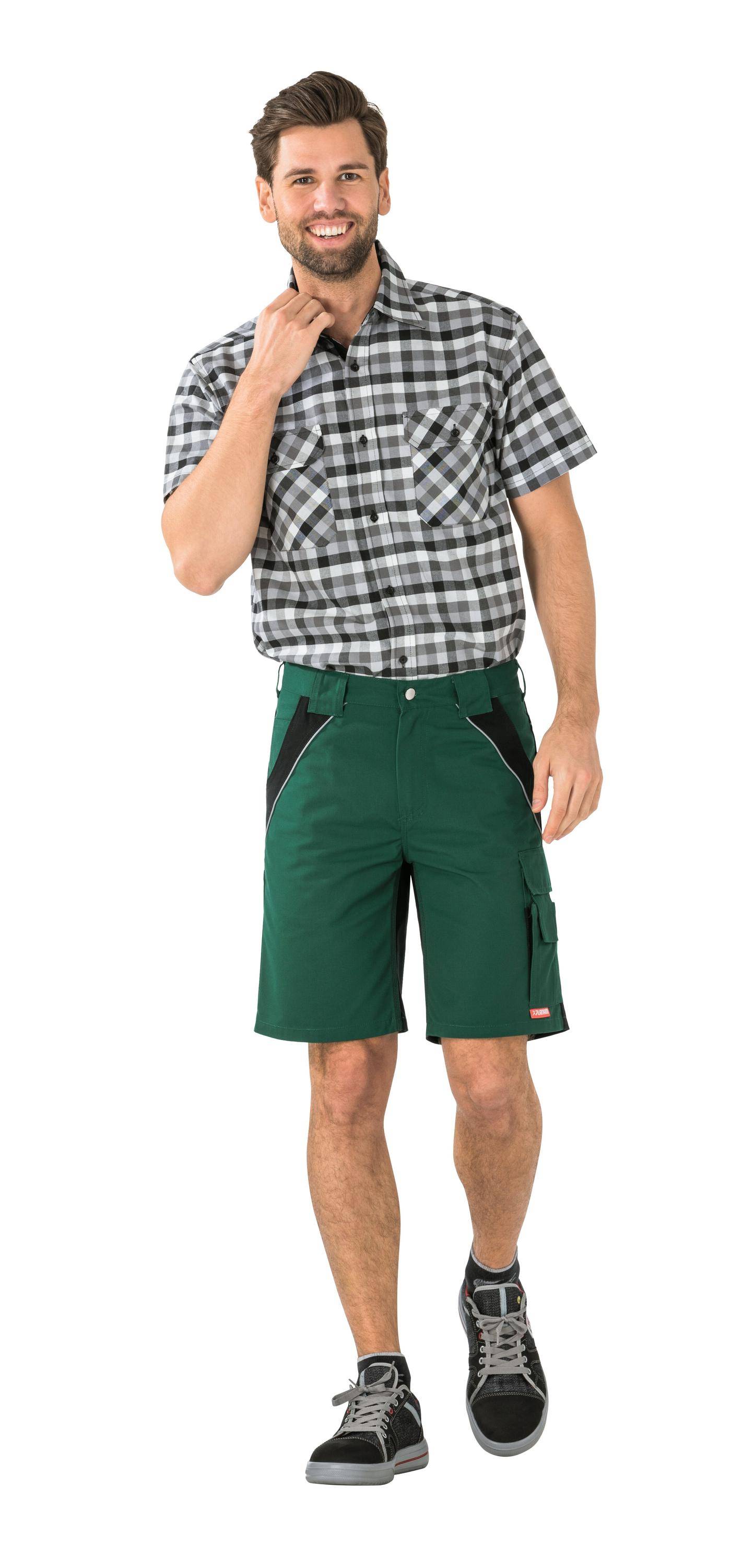 Planam Shorts Plaline grün/schwarz Gr. L-1