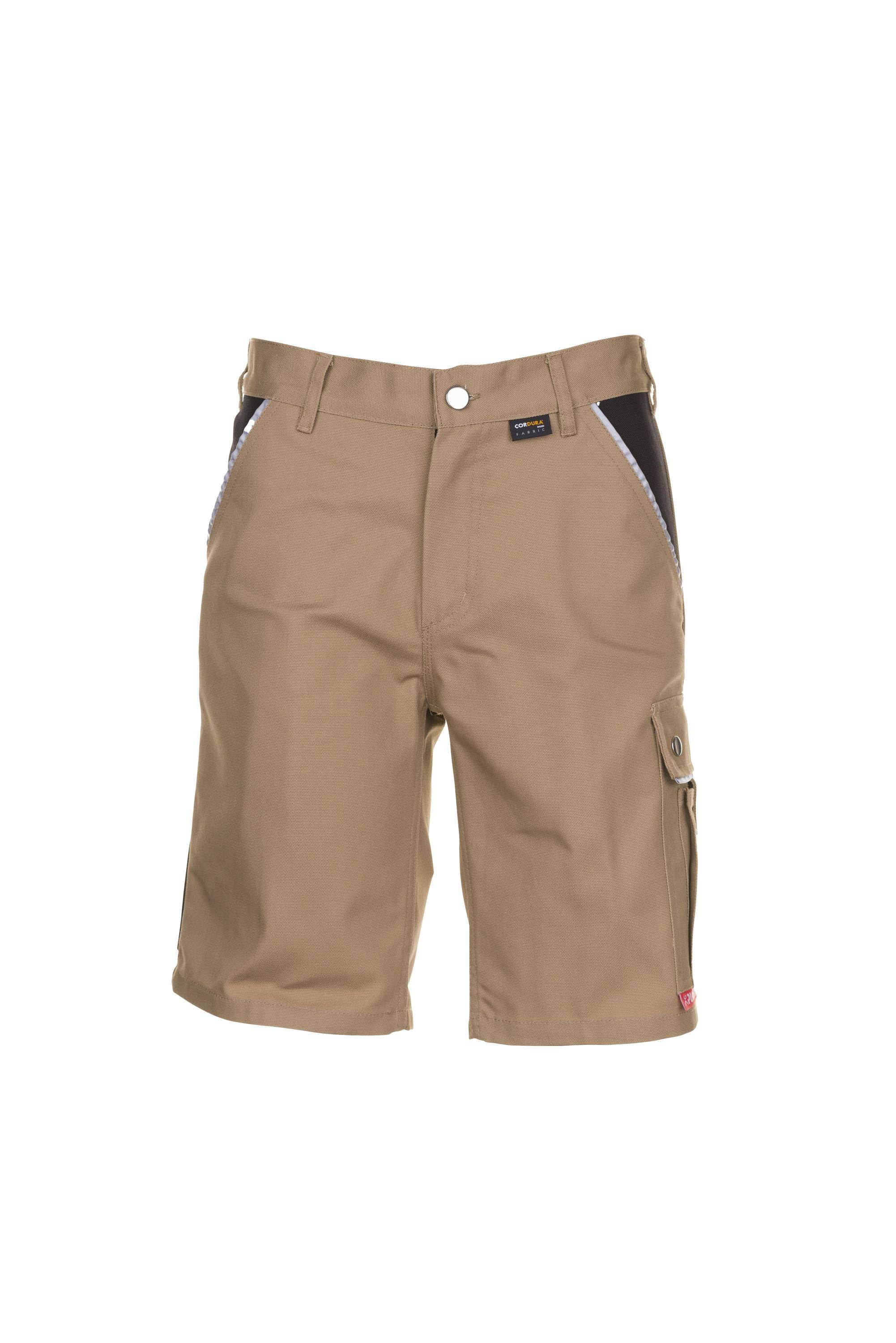 Planam Shorts Canvas 320 khaki/schwarz Gr. S-0