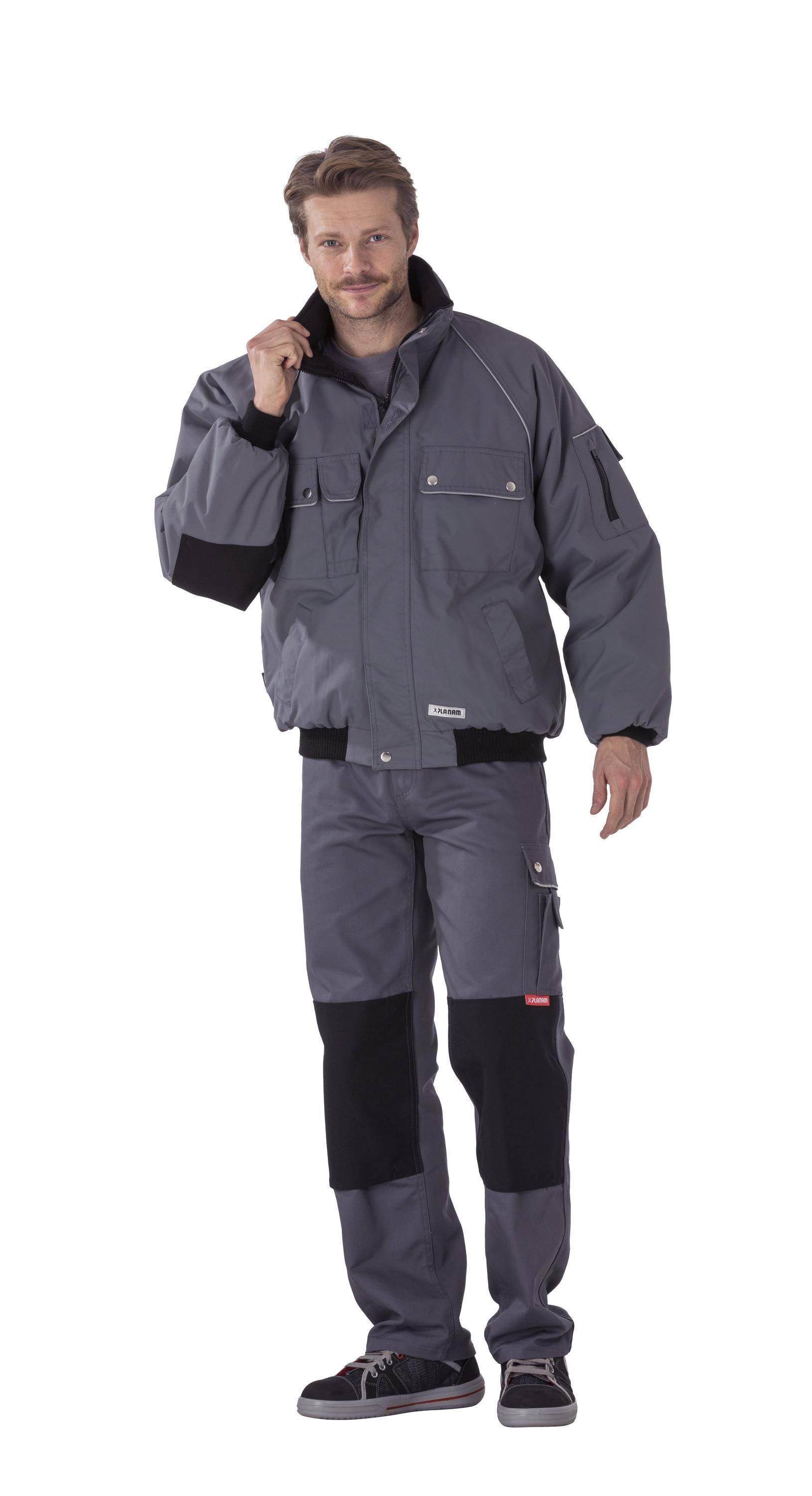 Planam Winterblouson Canvas 320, Outdoor grau/schwarz Gr. XL-1
