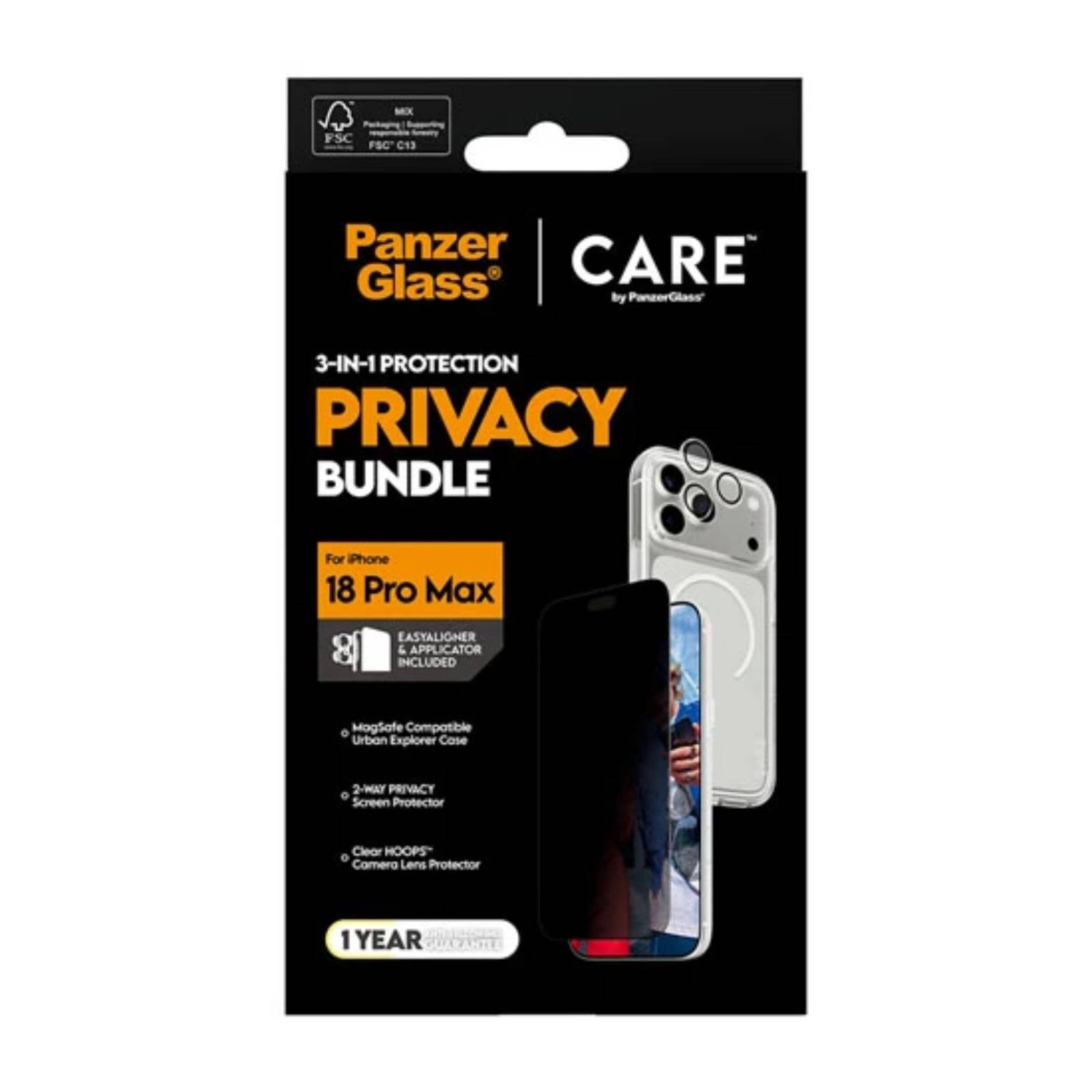 PanzerGlass PG PGC Privacy Flagship 3-in-1 Bundle iP-3