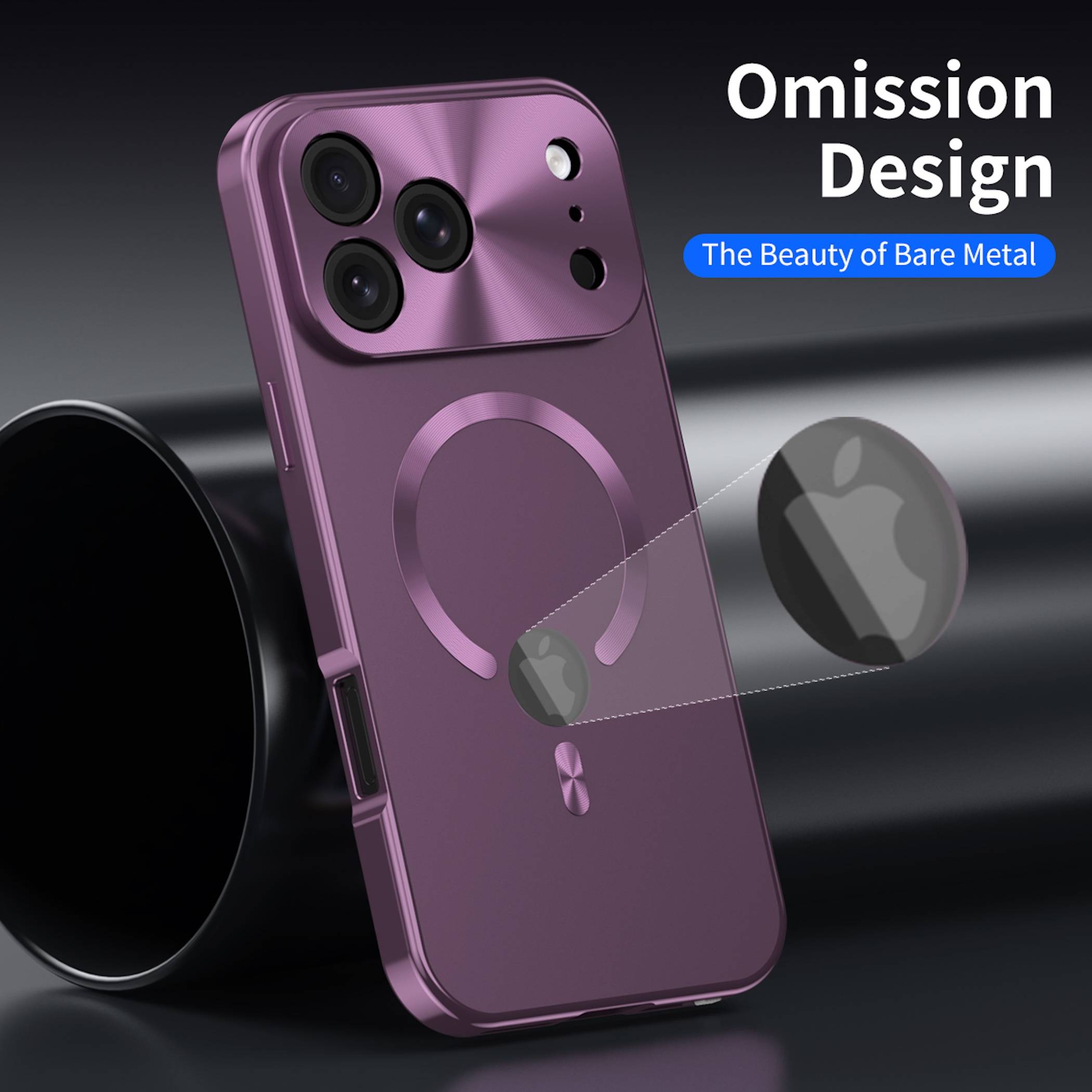 Magsafe Handyhülle + Privacy Hart Schutz Glas für Apple iPhone 18 Pro Max Metall-1