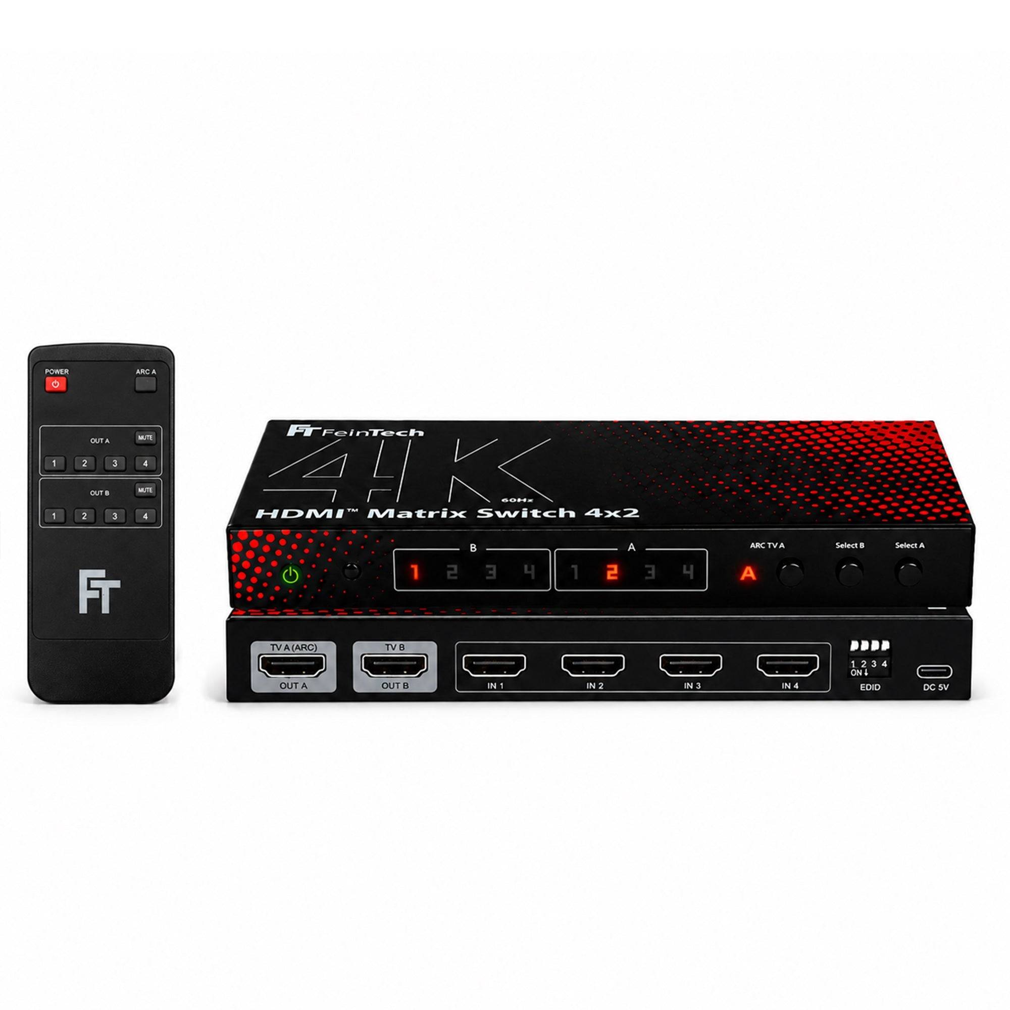 FeinTech MS420 HDMI 2.0 Matrix Switch 4x2 + Audio Extractor-0
