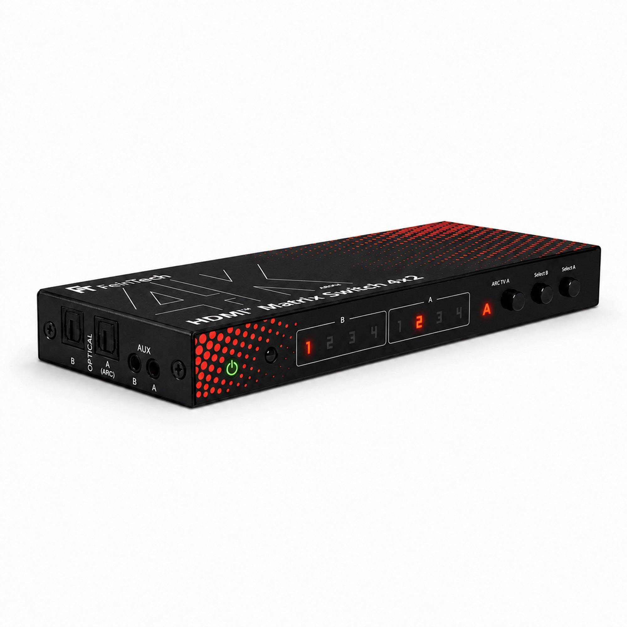 FeinTech MS420 HDMI 2.0 Matrix Switch 4x2 + Audio Extractor-1