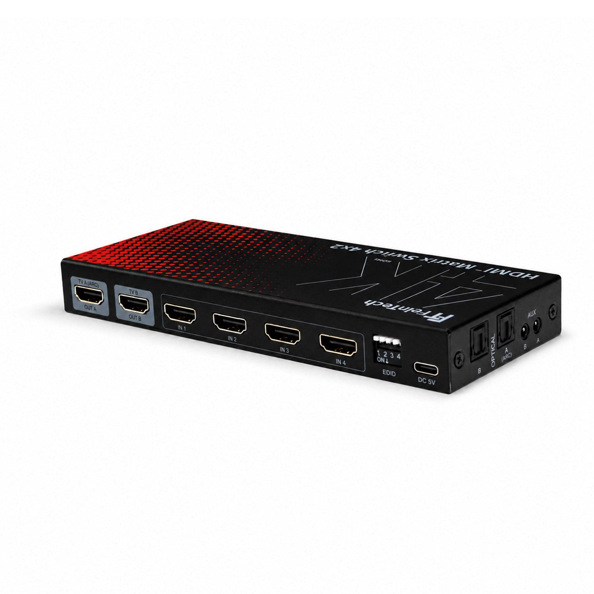 FeinTech MS420 HDMI 2.0 Matrix Switch 4x2 + Audio Extractor-2