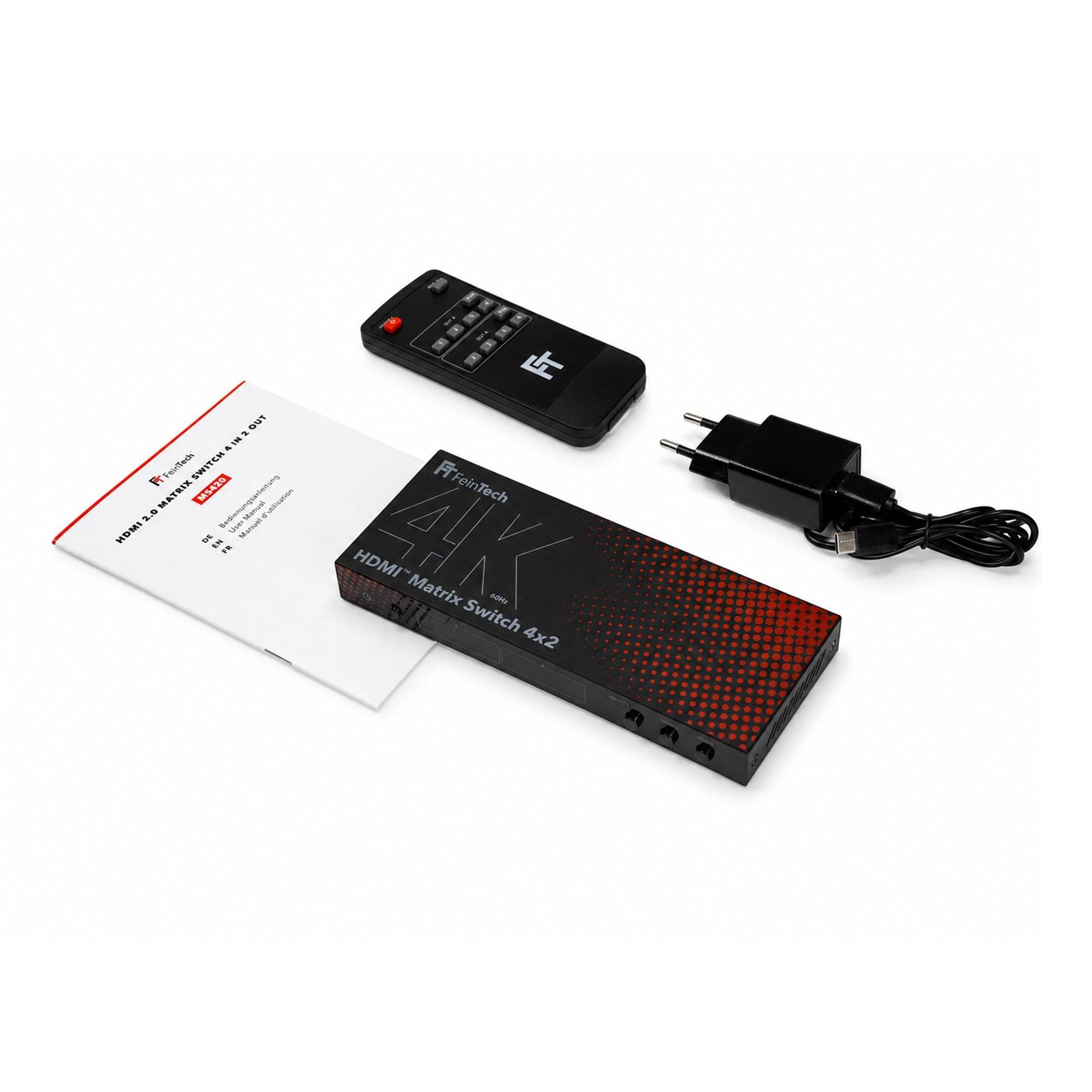 FeinTech MS420 HDMI 2.0 Matrix Switch 4x2 + Audio Extractor-4