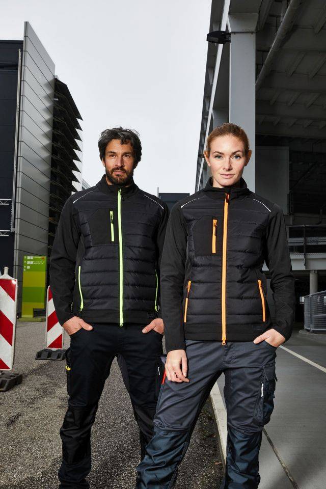 Men's Hybrid Jacket Softshelljacke im attraktiven Materialmix grau, Gr. 5XL-2