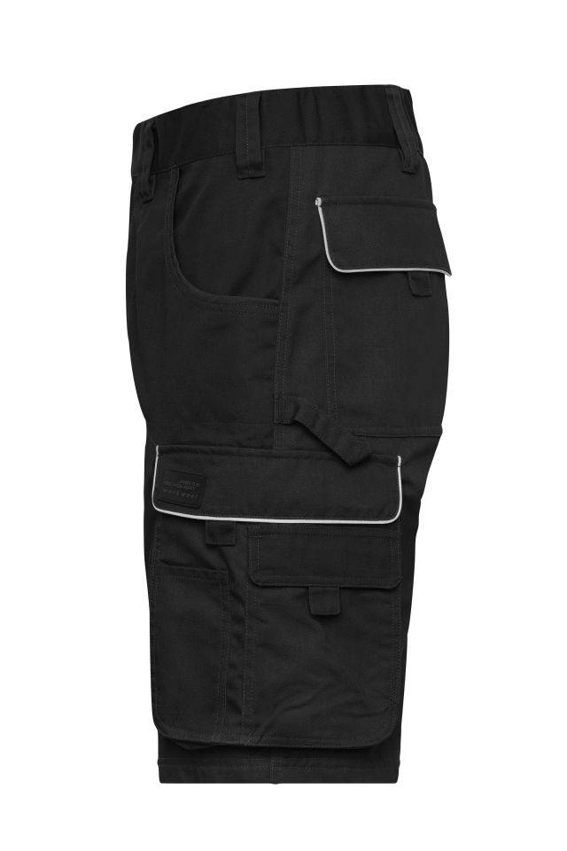 Workwear Bermudas - SOLID - Funktionelle Arbeitsshorts im cleanen Look mit hochwertigen Details schwarz, Gr. 50-3